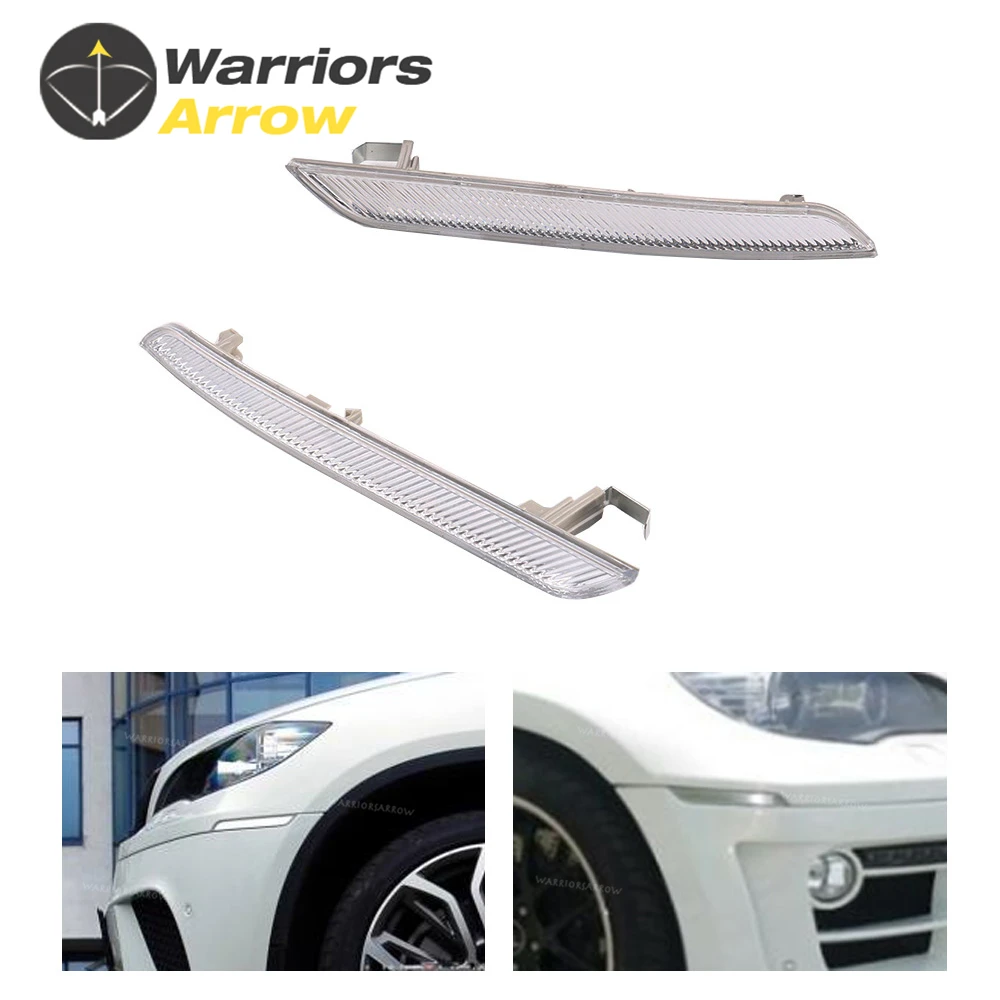 

63147187087 63147187088 For BMW X6 E71 E72 2007-2014 Pair Left+Right Clear White Side Marker Reflector