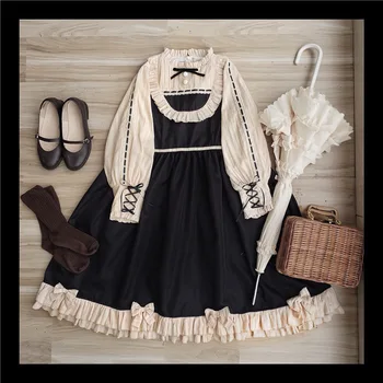 

Free Shipping 2019 Original Design Shu She Op Palace Restoring Ancient Ways Lace Quality Goods Heavy Bow Elegant Dress Lolita