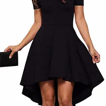 Черное короткое платье с коротким рукавом, короткое коктейльное платье с коротким рукавом, высококачественное женское Клубное платье
