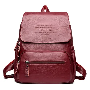 

Vintage Backpack Female High Quality Leather School Bag for Girl Casual Women Shoulder Travel Bag Mochila Large Capacity Bagpack