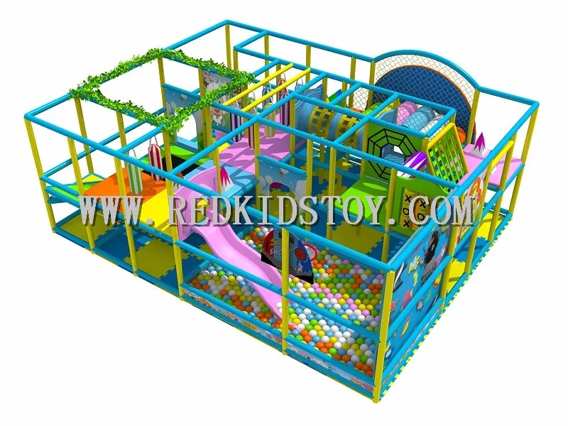 Экспортируется в Чили крытая игровая площадка для детей детский Крытый Озорной замок Золотой завод HZ-4221