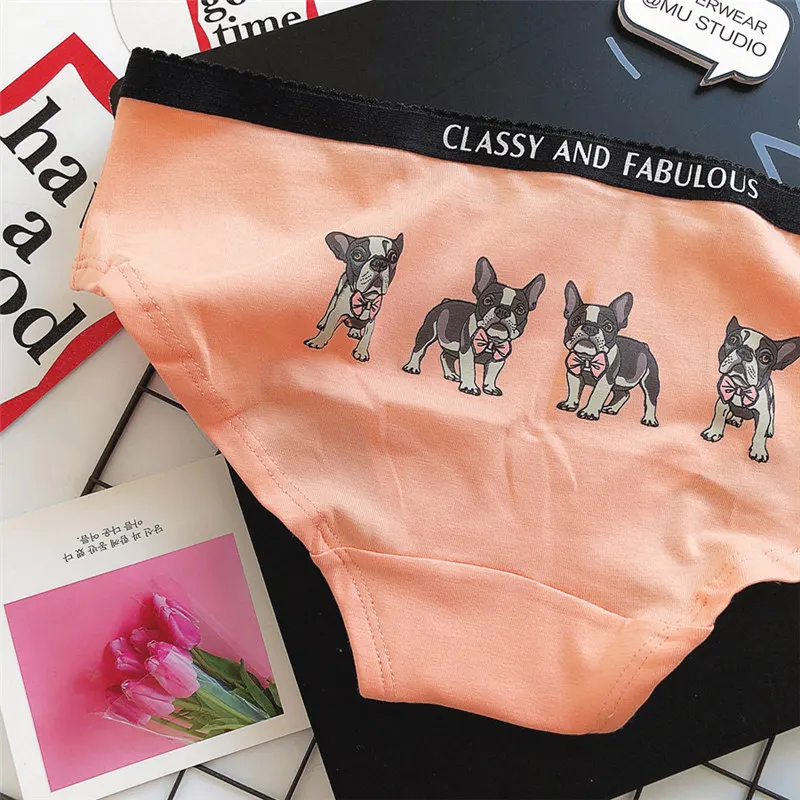 sexy panties women dog pattern cute underwear breathable briefs women cotton ladies intimates lingerie soft underpants 15 (14)