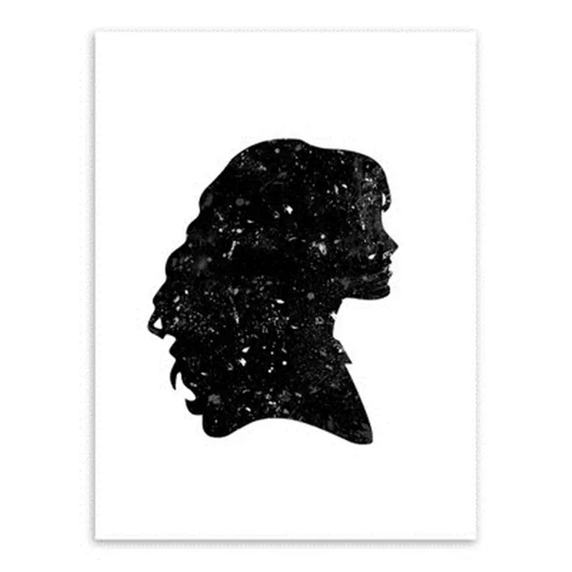 Haochu Triptych Siyah Beyaz Sihirbaz Portre Siluet Tuval Boyama Modern Duvar Posteri En Iyi Hediyeler Cocuklar Icin Ev Dekor Pic Painting Modern Canvas Paintingcanvas Painting Modern Aliexpress