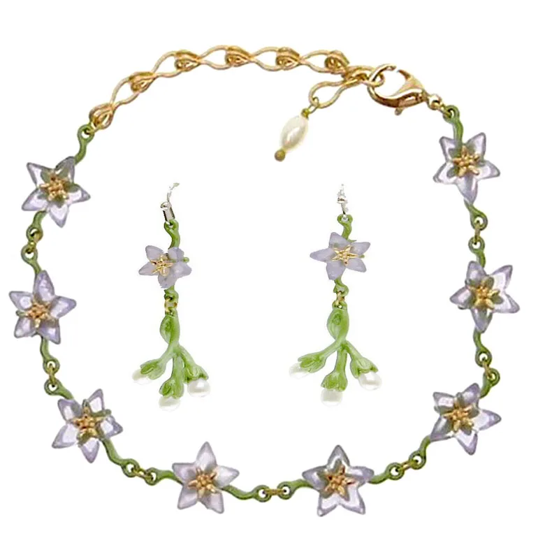 

CSxjd Vintage Plant Jewelry Flower bracelet Women's wedding accessories
