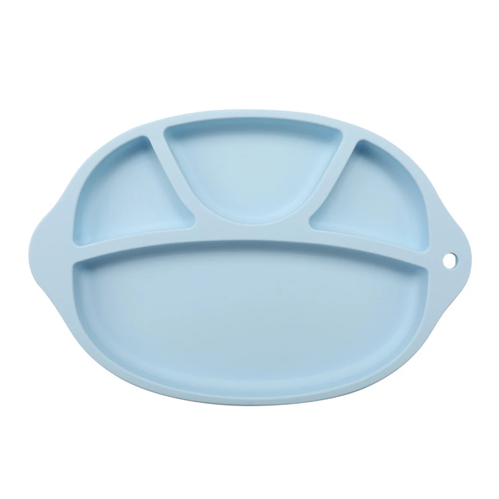 Hot Baby Food Container Plate Silicone Children Placemat Dishes Anti-Slip Kids Feeding Plates Dishes Bowl Tableware Set