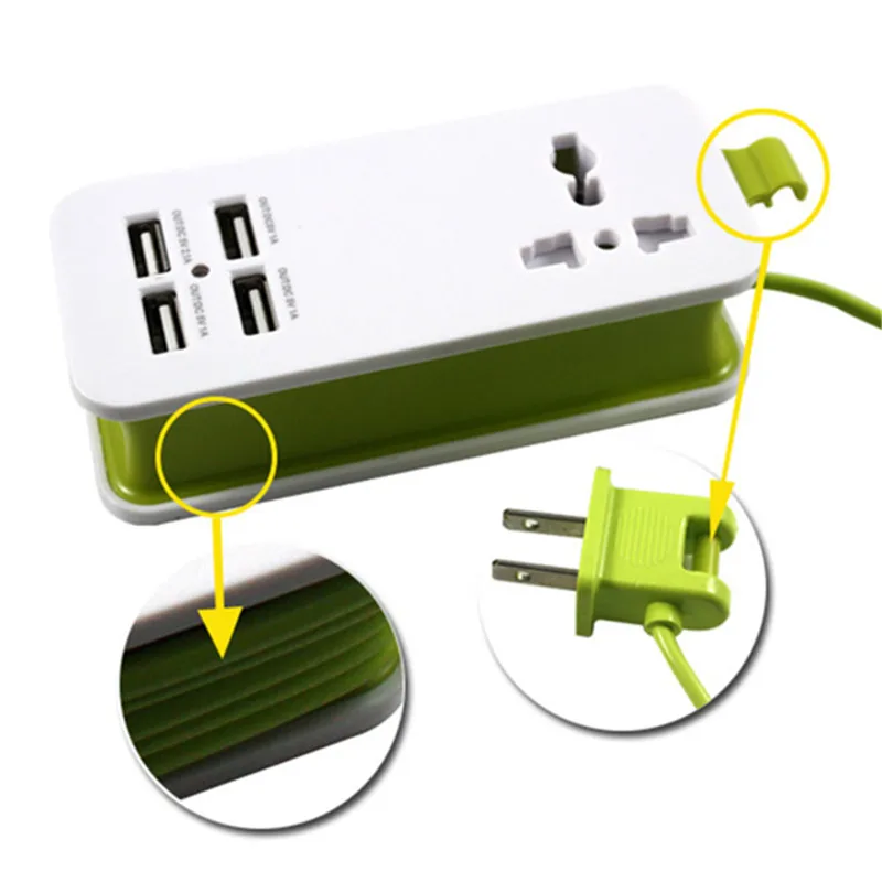 Универсальный Сетевой удлинитель с 4 USB портами и поддержкой быстрой зарядки|fast