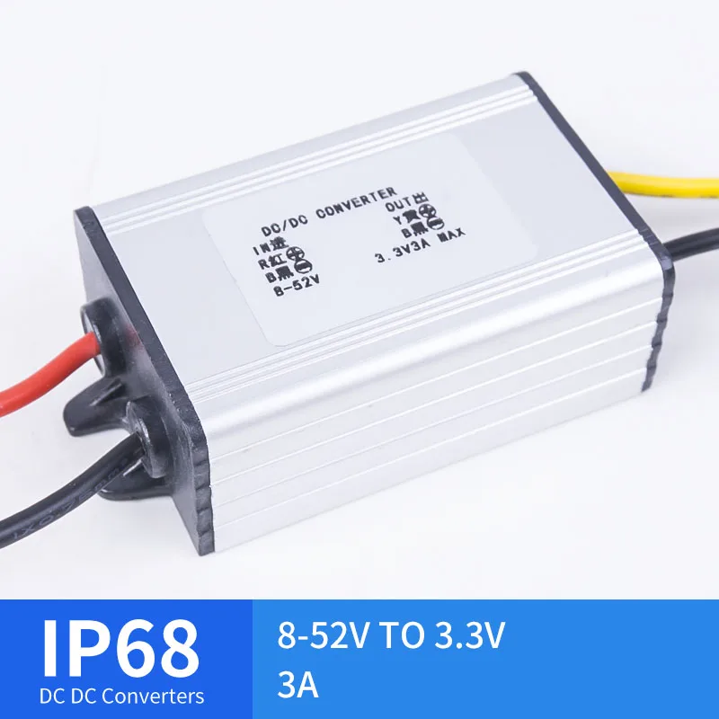

Mini 8-52V TO 3.3V 3A DC Converter Stepped DC Waterproof Converter High Quality RCNUN CE RoHS