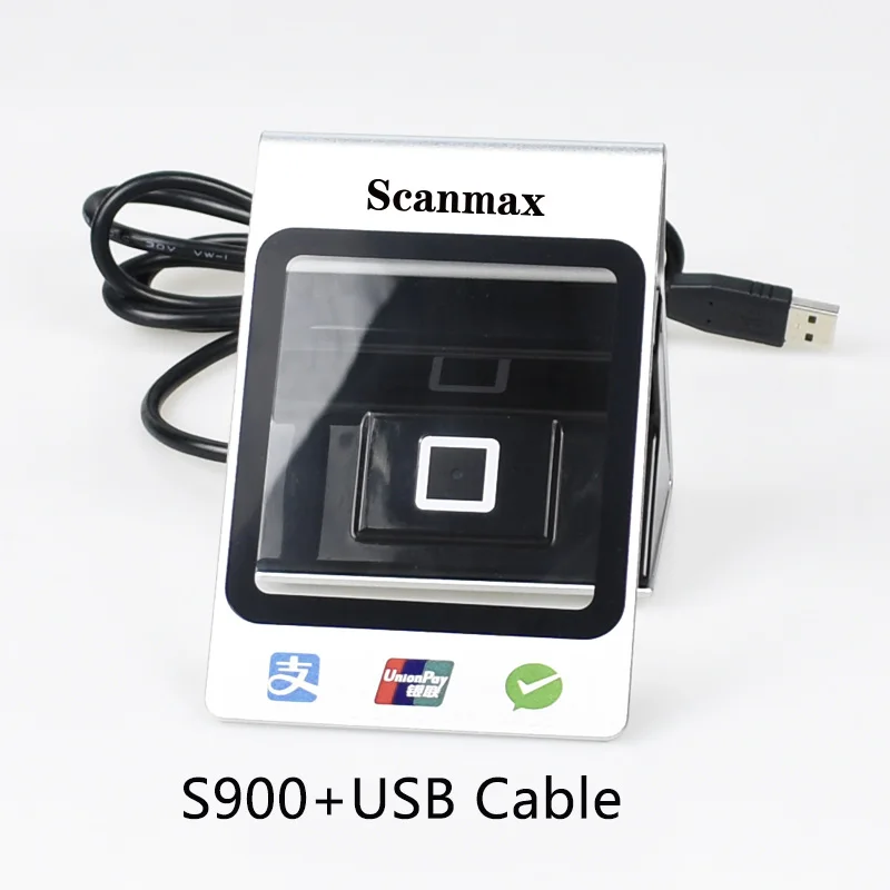 Сканмакс S900 автоматический сканер штрих-кода Настольный Hands-free USB 2D QR считыватель штрих-кода для мобильного платежного телефона экран qr-код - Цвет: USB