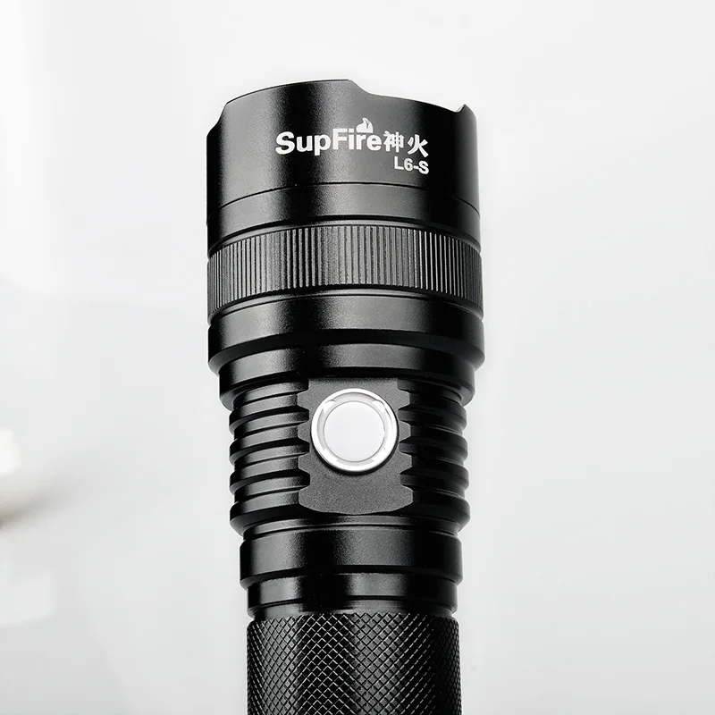 2017 SupFire L6 S 1100Lm CREE T6 5 режимов USB зарядное устройство светодиодный фонарик на 1*18650