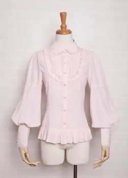 

LOLITA Blouse autumn style dress doll chiffon lace sheep leg sleeve long sleeve shirts