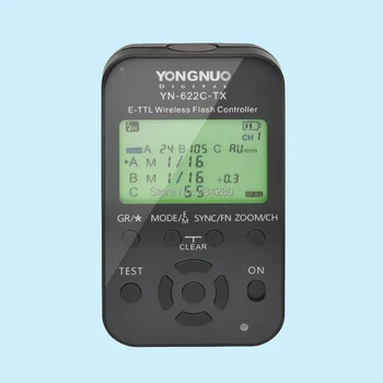 

Yongnuo 1/8000s High speed sync YN-622C-TX LCD Wireless ETTL Flash Controller Trigger for Canon XS T5i t4i t3i t2i t1i xsi xti