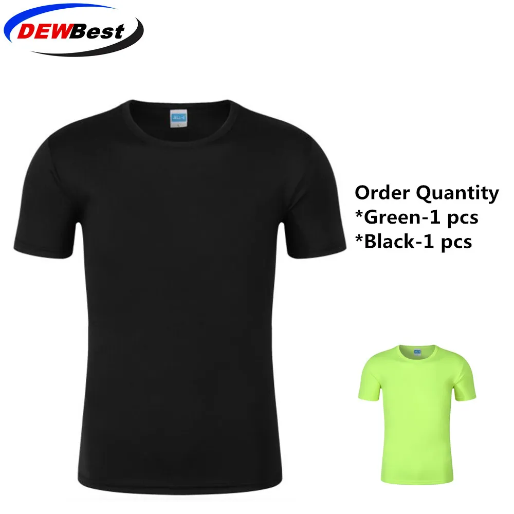 Black and Green DEWBEST высокое качество летние быстросохнущие комбинезоны с коротким рукавом Футболка для уборки одежды одежда безопасности - Цвет: Black and Green