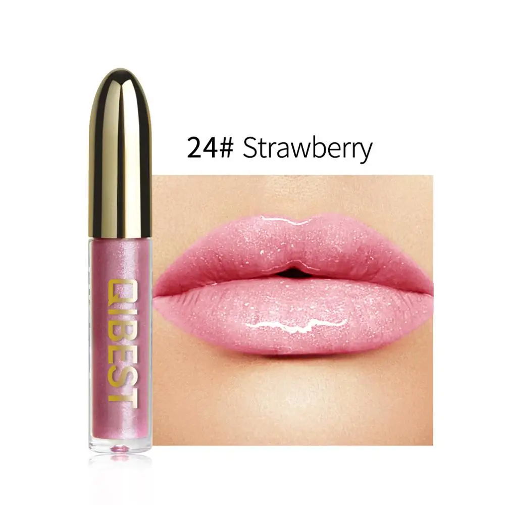 28 Colors Long Lasting Moisturizer Glitter LipGloss Tint Cosmetics Nutritious Shimmer Liquid Lipstick Beauty Lips Makeup maquiag - Color: 24