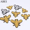 Patch abeille or argent brodé 10 pièces/lot | Autocollant insecte dessin animé, bricolage, tissu à coudre, Appliques de Badge faites à la main pour vêtements ► Photo 1/6