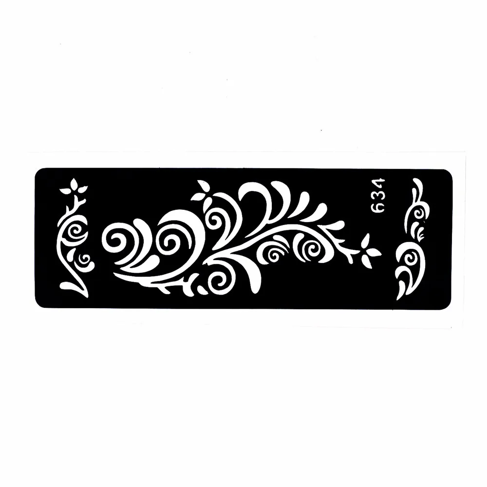 5 Pieces Small Henna Tattoo Stencil Leg Body Art Paint Tribal Totem Design Unisex Paste Drawing Mehndi Tattoo Template Number#01 (4)