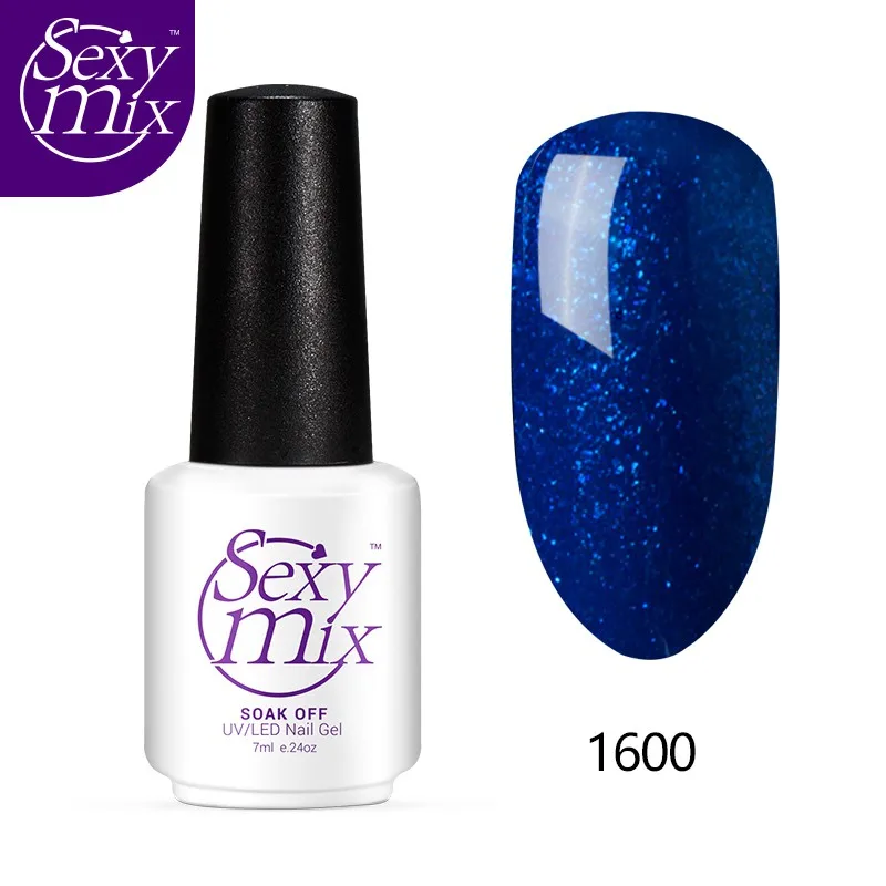 Sexymix Гель-лак для ногтей 120 цветов замачиваемый УФ-гель для ногтей Дизайн ногтей Полупостоянный светодиодный гель лак для ногтей Блестящий гель серия Гель - Цвет: 1600