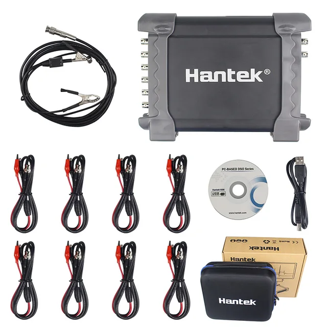 Cheap Hantek 1008C 8Channels Programmable Generator Digital Multimeter 1008C/1008A Automotive Oscilloscope PC Storage Osciloscopio USB