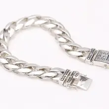 Чистое серебро 925 серебряные ювелирные изделия Глянцевая плоская цепочка Мода S925 браслет
