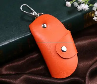 ETya, Модный женский и мужской держатель для ключей, кошелек, кожаный, унисекс, кошелек для ключей, органайзер, сумка, автомобильный кошелек для экономки, сумки - Цвет: Оранжевый