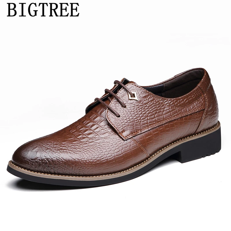 

Formal Shoes Men Office Crocodile Men Shoes Leather Coiffeur Business Shoes Men Oxford Leather Luxury Italian Brand Buty Meskie