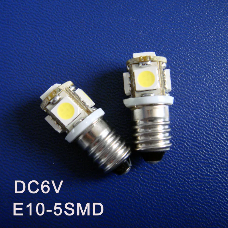 Высокое качество d6.3v 6 В E10 LED Лампочки, Предупреждение сигнала, пилот Лампы для мотоциклов, Световые индикаторы, инструмент Лампы для