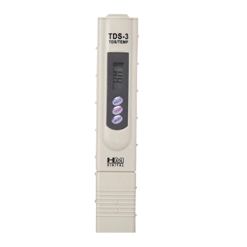 

H-TDS-3 Water Quality Test Meter Digital Tool Temperature 0-9999 ppm Water Purity Filter Accurate Monitor No Backlight