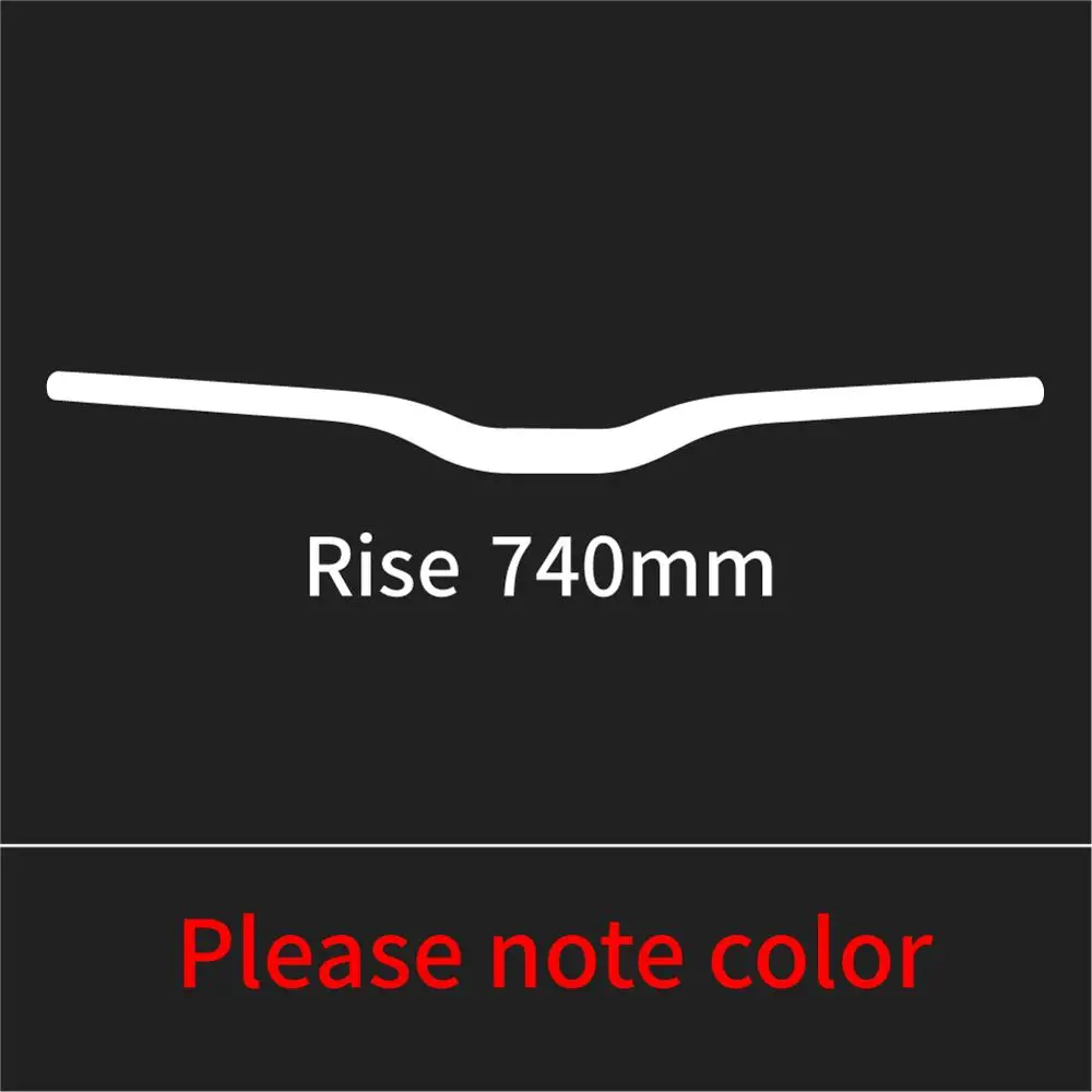 rise 740mm Красочные 3K Глянцевые полностью Углеродные волокна MTB велосипед прямой плоский/подъемный Руль Горный велосипед руль 31,8*600-740 мм CB230 - Цвет: rise 740mm