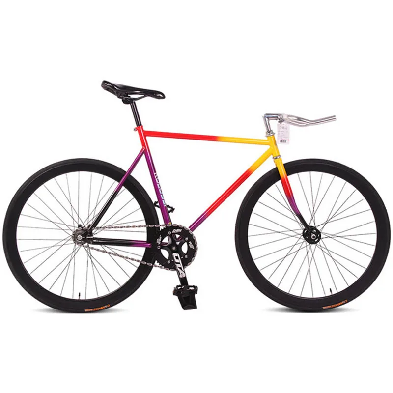 Fixie Bike Bicycle DIY 700C 52CM Retro Steel Frame Bicicleta Fixed Gear