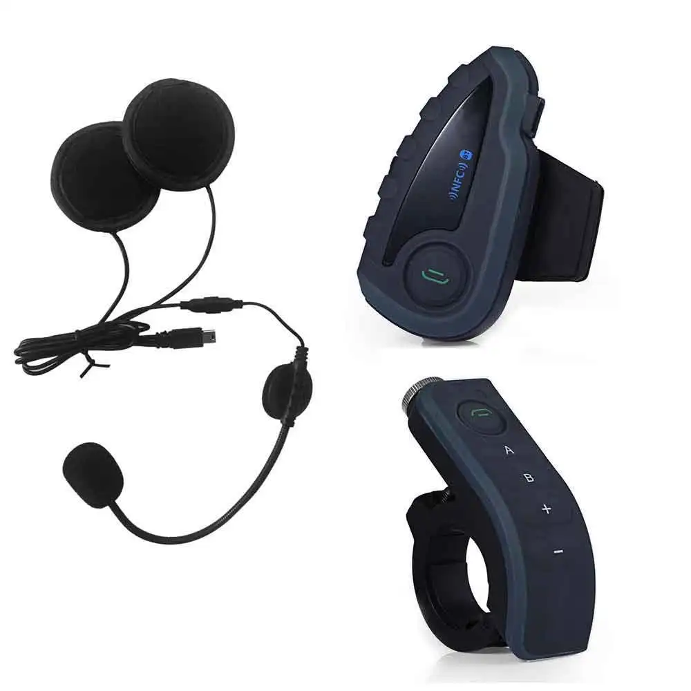 

V8 Intercom BT Interphone Motorcycle Helmet Bluetooth Headset Intercom Intercomunicador Moto With FM NFC For 5 Riders Grey
