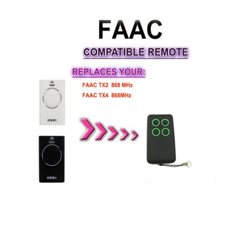 2 шт. для дистанционного управления FAAC XT2 XT4 868SLH запасной пульт дистанционного управления подходящий Бесплатная доставка