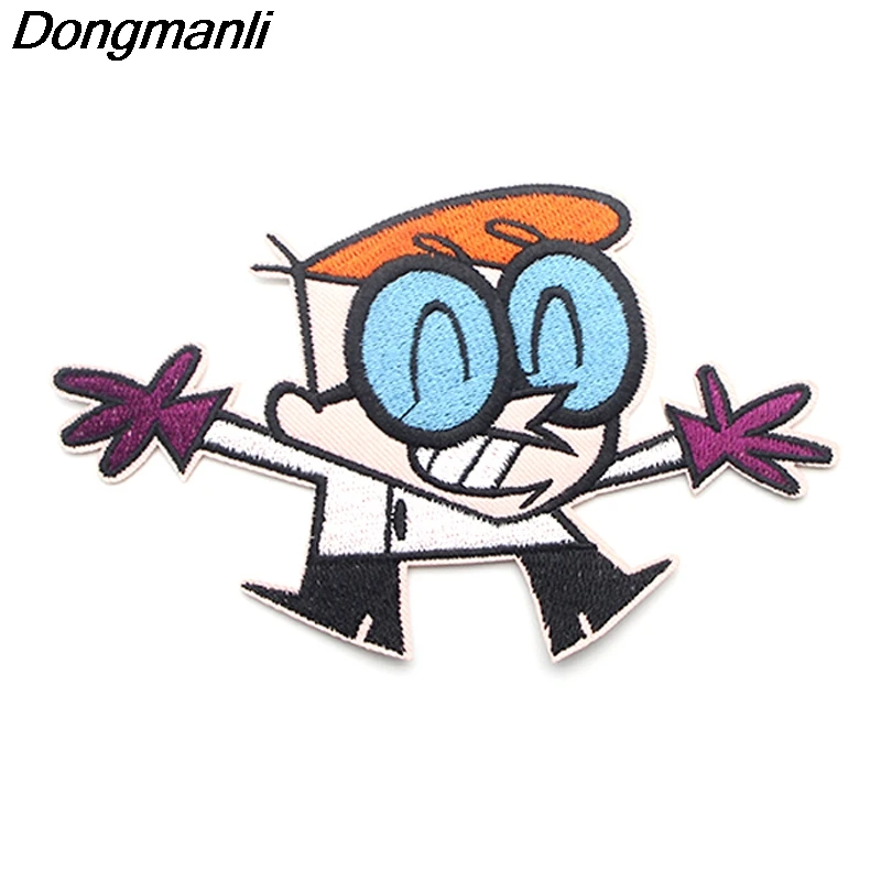 

P3829 Dongmanli Dexter Embroidered Anime Sew Iron on Applique Badge for Clothes T-shirt backpack