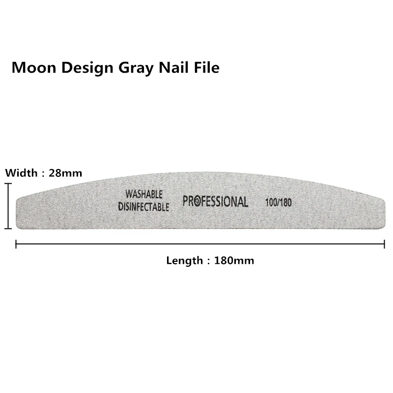 10 шт. профессиональная пилка для ногтей серый лодка шлифования польский полировальная бумага 100/180 ногтей маникюрные инструменты акриловый маникюр Солон инструменты