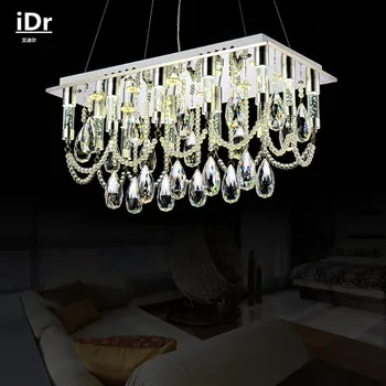

Contemporary Rectangular LED lights manufacturers wholesale modern crystal lamps dining restaurant chandelier Luxury lamp