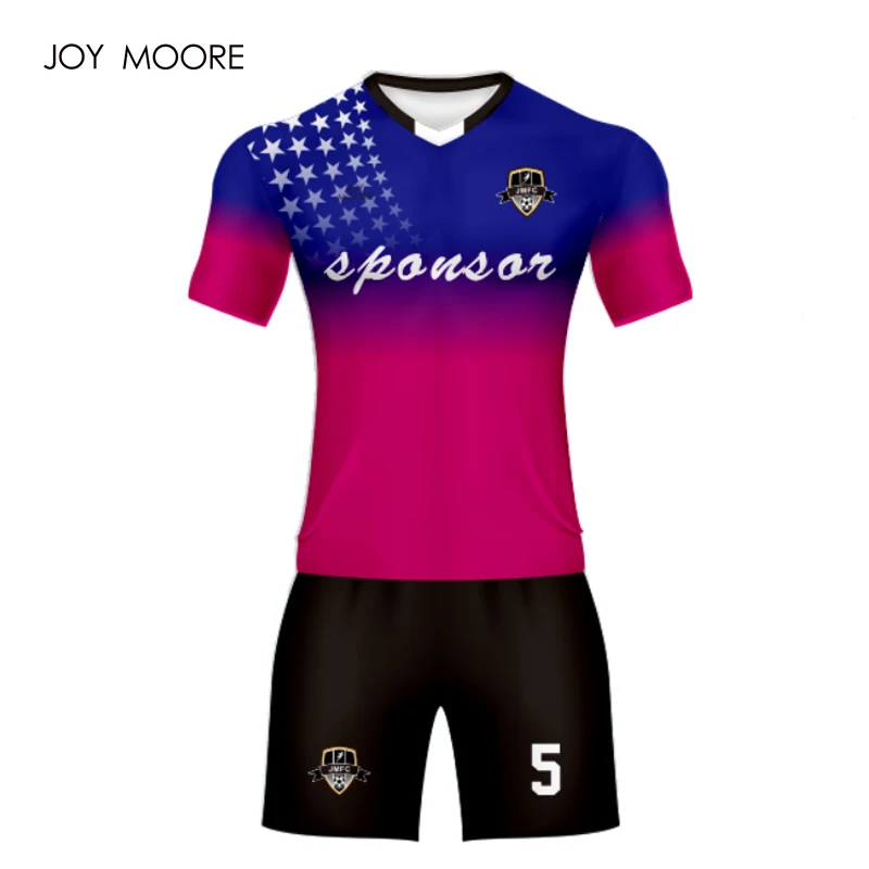 pink and blue jersey