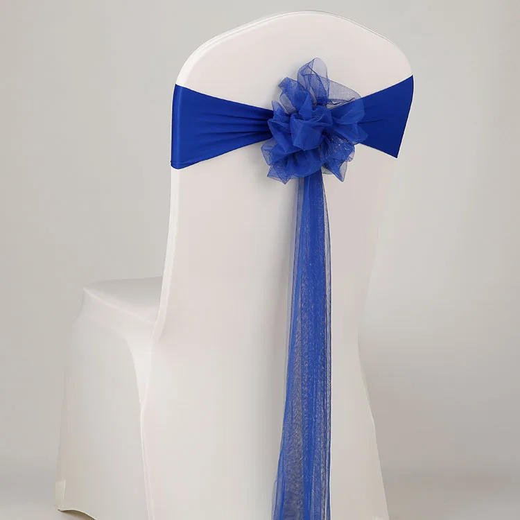 Горячая 50 см стул задняя Пряжа свадебные декоративные вечерние& События ленты товары для цветов чехлы для стульев для дома отель 7A2091 - Цвет: 3