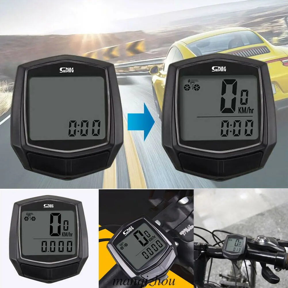 

Motorcycle Bike Computer With LCD Digital Display Waterproof Bicycle Odometer Speedometer Stopwatch Riding Accessories Tool