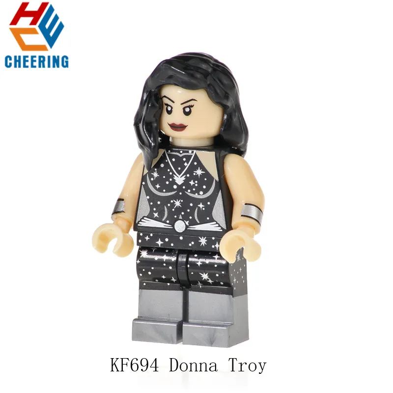 

Single Sale Super Heroes Building Blocks CW Superman Cyborg Dolls Captain Amercia Figures Bricks Model Toys For Children KF694