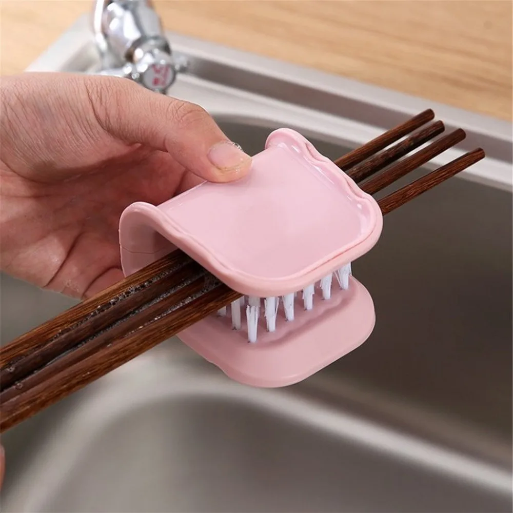 El cepillo de limpieza cepillo de filo cepillo cubiertos y cepillo de limpieza verde de seguridad cepillo de limpieza hogar