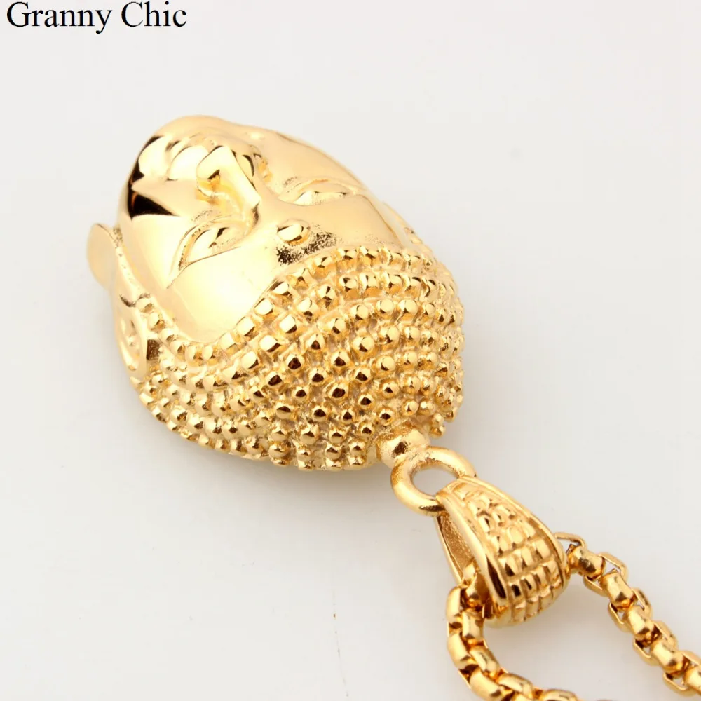 Мужские ювелирные изделия Granny Chic Серебряный/черный/золотой кулон Будды из