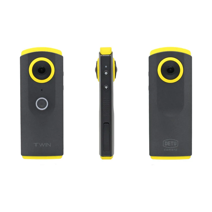 DETU Twin 360 Degree Video Camera 3K HD 360 VR Fisheye Lens Panoramic Camera WiFi Sports Action Video Camera for Android & iOS DETU Twin 360 Degree Video Camera 3K HD 360 VR Fisheye Lens Panoramic Camera WiFi Sports Action Video Camera for Android & iOS