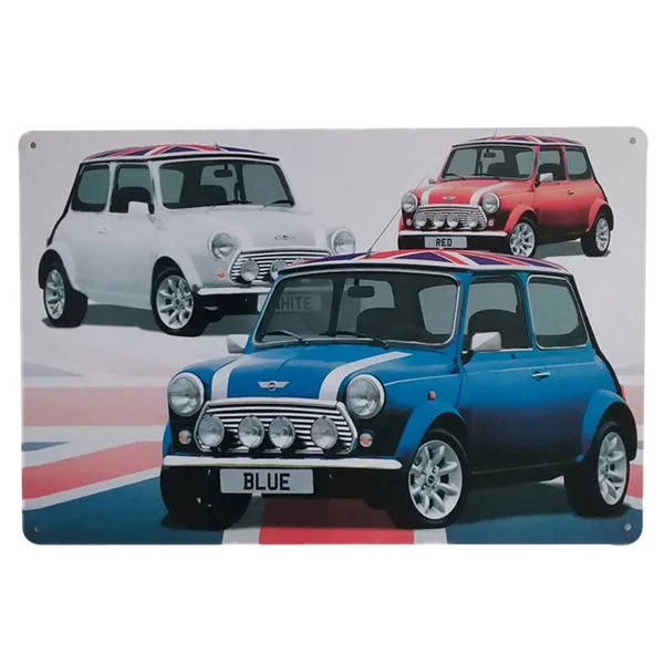 MINI Cooper Железный винтажный автомобильный металлический оловянный плакат Plauqe