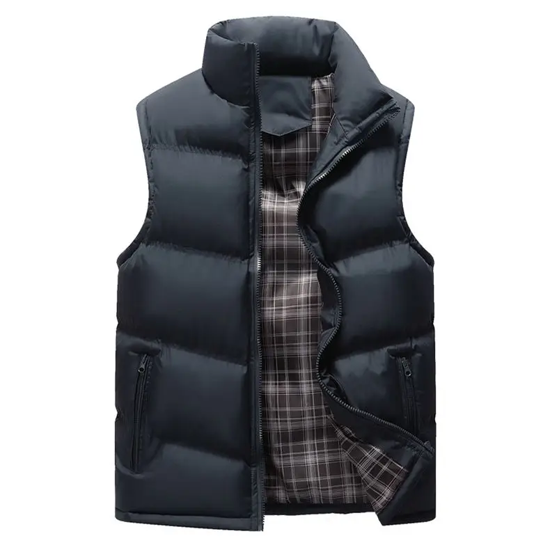 Vest Coat Men Winter Autumn Male Sleeveless Jacket Coat Top Keep Warm Thicken Padded Down Vest Men Muls Brand Cothing Plus Size 19
