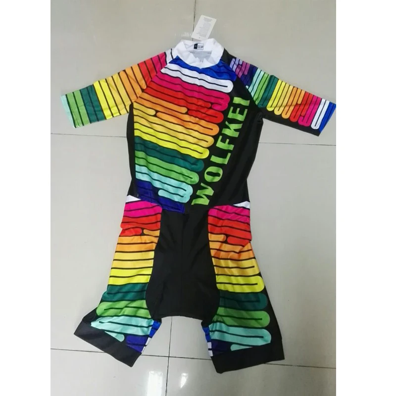 Новинка костюм WOLFKEI Skinsuit одежда для велоспорта Цельный боди горного велосипеда
