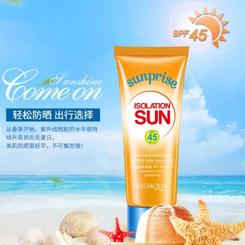 BIOAQUA солнцезащитный крем SPF 45 УФ-излучения Защита от солнца крем для лица Защита отбеливающий крем для тела солнцезащитный лосьон