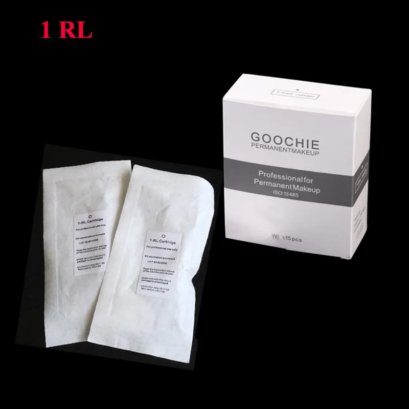 15 шт 1R Goochie m8 Перманентный макияж компактная игла 1RL Для Goochie PMU M8-III ручка для M8-4th, ЭО-стерилизация