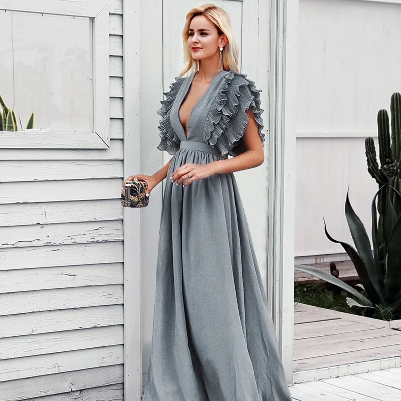 

The Swimsuit Pareo Beach Long Dress Summer Bath Mat Sundress Coverups For Women Bathing Suit Covers 2019 Sexy Neck Leaf Edge