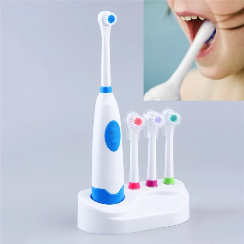 Набор электрических зубных щеток для ухода за полостью рта, сменная зубная щетка с 4 головками для зубных щеток, домашняя прочная зубная щетка