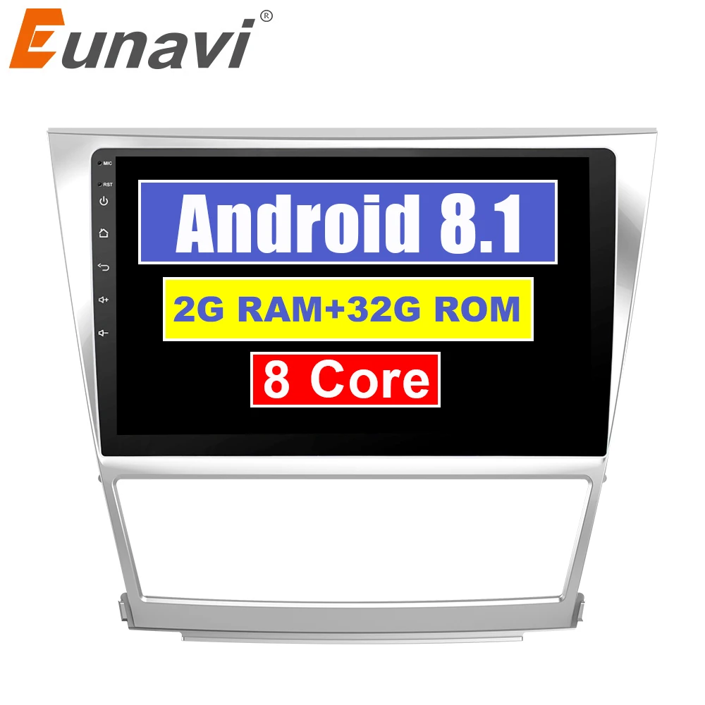 

Eunavi IPS 2G RAM 2 Din Quad Core 8" Android 8.1 Car GPS Navigation For Toyota Camry 2007 2008 2009 2010 Head Unit Car Stereo