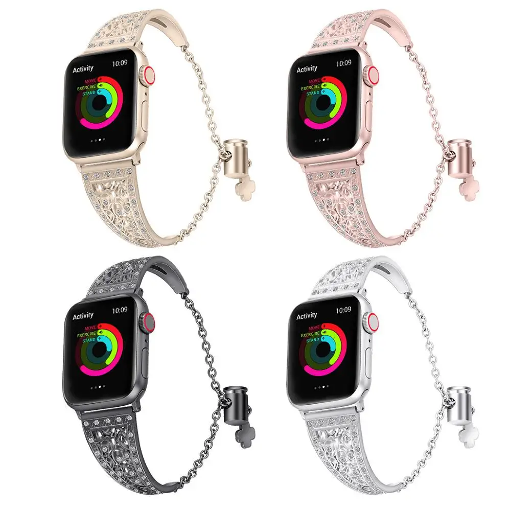 

40mm 44mm For Apple Watch Band Women Bracelet Strap 38mm 42mm Stainless Steel Replace Watchband For iWatch Series 4 3 2 1