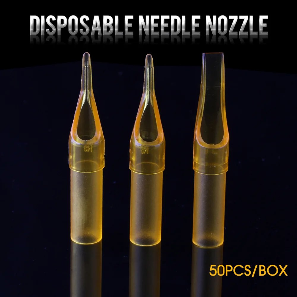 

Besta 50 PCS/lot Round Tip Tattoo Disposable Nozzle Tip High Quality Plastic Tips For Tattoo Machine Supplies